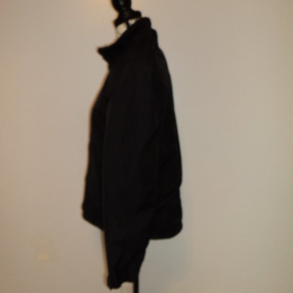 Pacific Trail Women's Small Jacket Coat Winter Reversible Fleece Black White - Picture 2 of 9